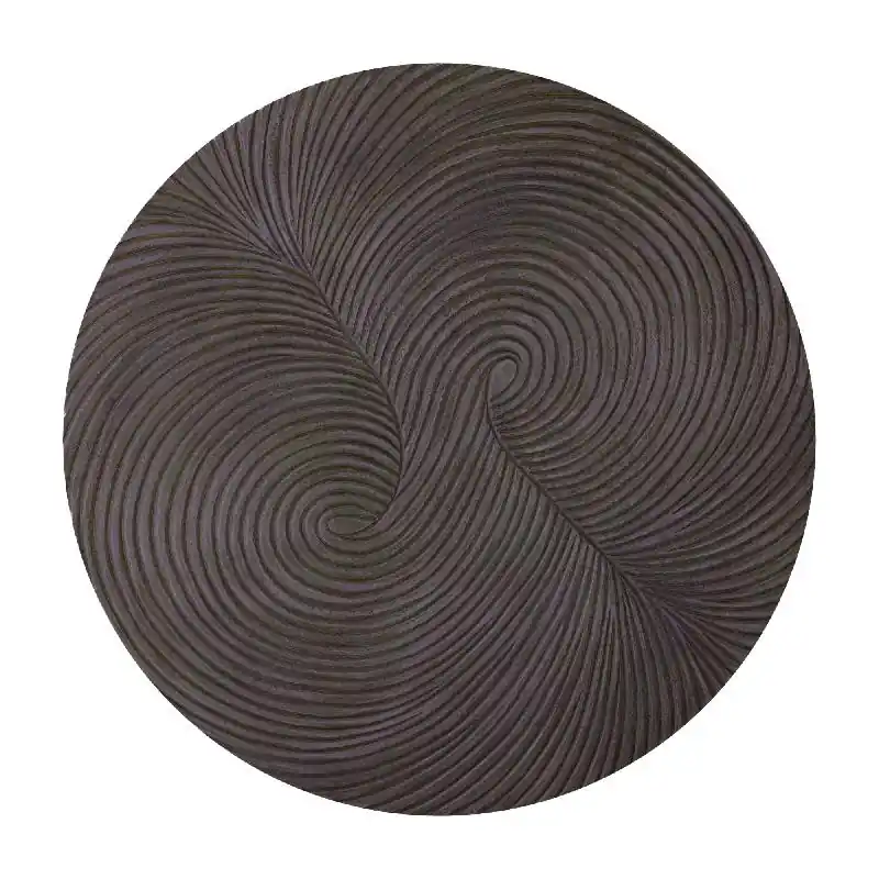Wandpaneel – Spiralgeschnitztes Design, Runde Form, MDF Material, Braun, S – Wiktor | PTMD Angebot