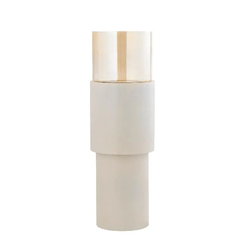 Windlicht – Cremefarbenes Eisengestell, Lüster Glasaufsatz, Elegantes Bodendesign, L – Soon | PTMD Sonderangebot