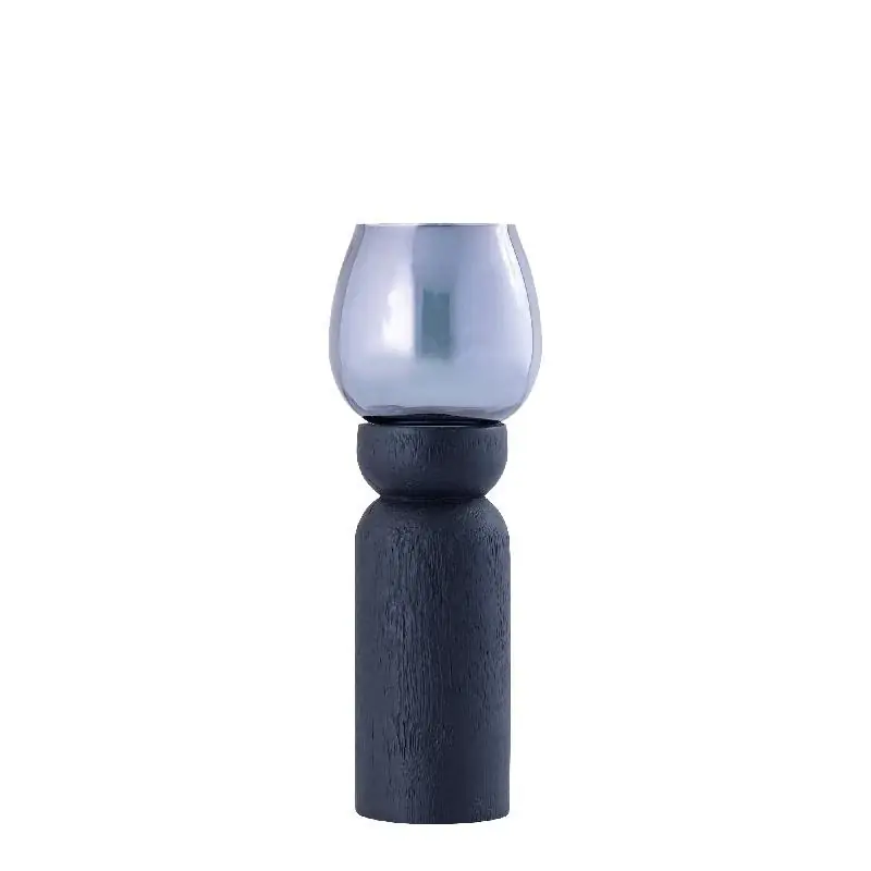 Windlicht – Modernes Design, Quadratische Form, Mangoholz Glas Material, Schwarz, M – Qez | PTMD Solange Der Vorrat Reicht