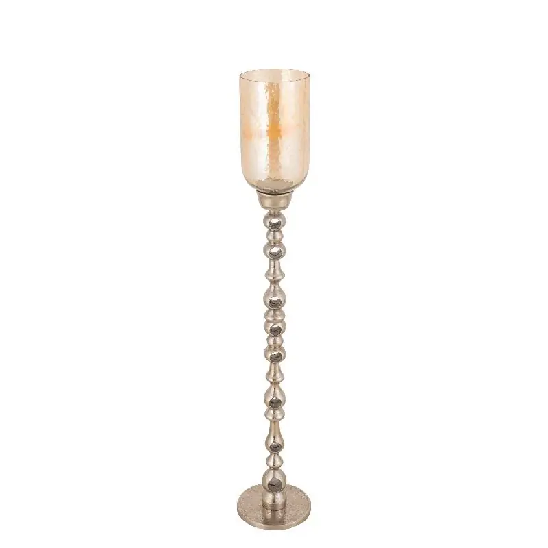 Bodenwindlicht – Gegossenes Aluminium, Rundes Design, Champagner Oberfläche, L – Tracy | PTMD Top-Seller