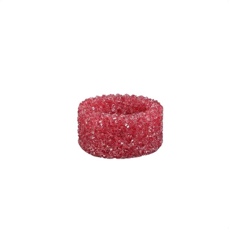 Teelichthalter – Glas Material, Dunkelrosa Ton, Kristall Design, S – Marsella | PTMD Sale