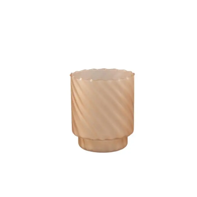 Windlicht – Mattiertes Design, Runde Form, Glasmaterial, Hellbraun, M – Rameen | PTMD Billig