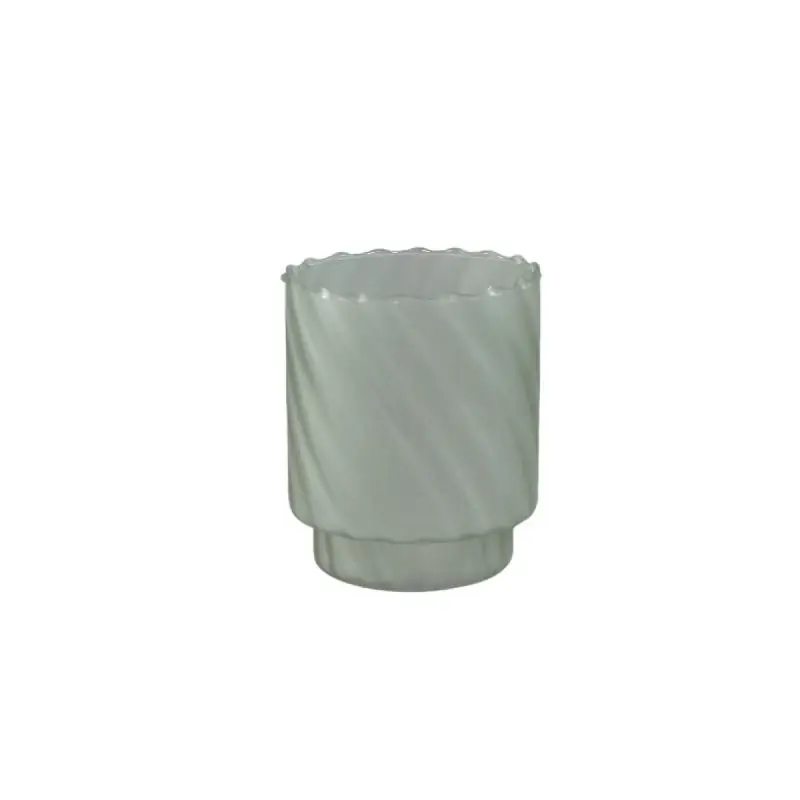 Windlicht – Mattiertes Design, Runde Form, Glasmaterial, Grün, M – Rameen | PTMD Sichere Zahlung