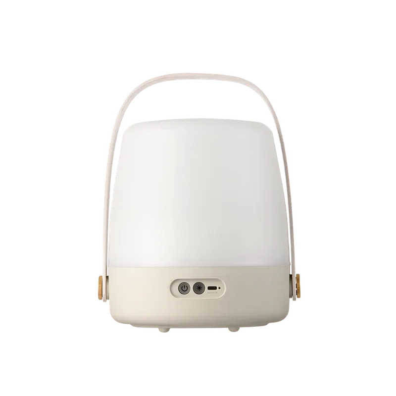 Sonderaktion LED-Leuchte in Sand mit dimmbarer warmweißer Beleuchtung, tragbarem Design und Holzgriff – Lite-Up | Kooduu