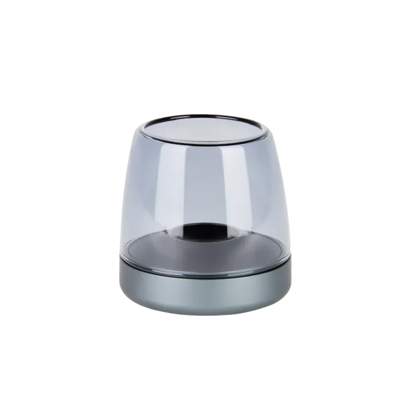 Jetzt Kaufen Kerzenhalter aus Glas und Aluminium mit modernem Design und LED-Kerzen-Kompatibilität, Dunkelblau – Glow 10 | Kooduu