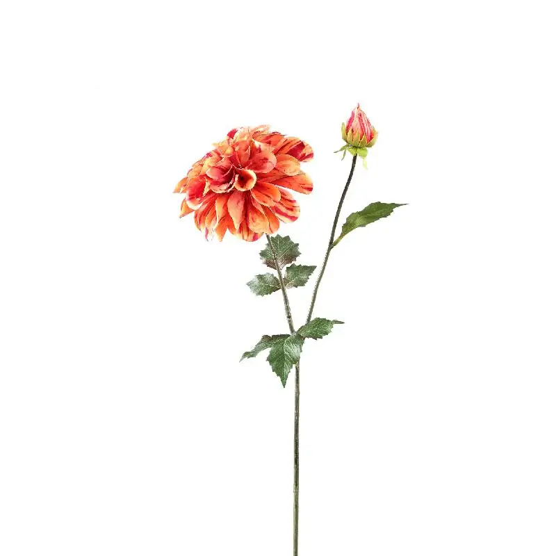 Top-Angebot Dahlienblume – Orangenspray mit Knospe, Polyester, Eisenmetall, PE-Kunststoff | PTMD
