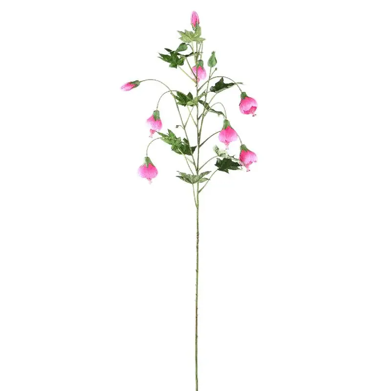 Expressversand Gartenblume – Rosa gestreiftes Abutilon-Spray, Polyestergewebe, Halbhändig gefertigt | PTMD