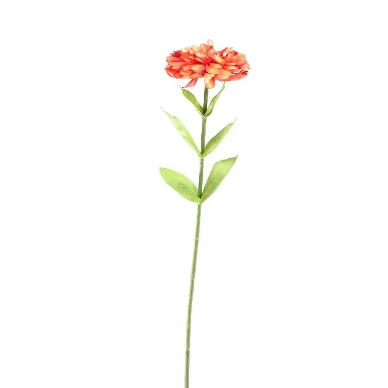 Sichere Zahlung Gartenblume – Orange Zinnienblume mit Blättern, Polyestergewebe, Halbfertig | PTMD