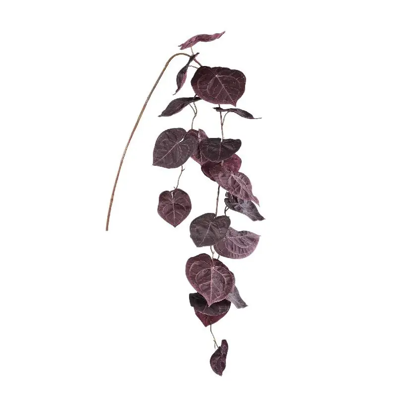 Top-Seller kunstpflanze – Lila Hängendes Anthurium-Spray aus Polyestergewebe, Eisenmetall & PE-Kunststoff | PTMD