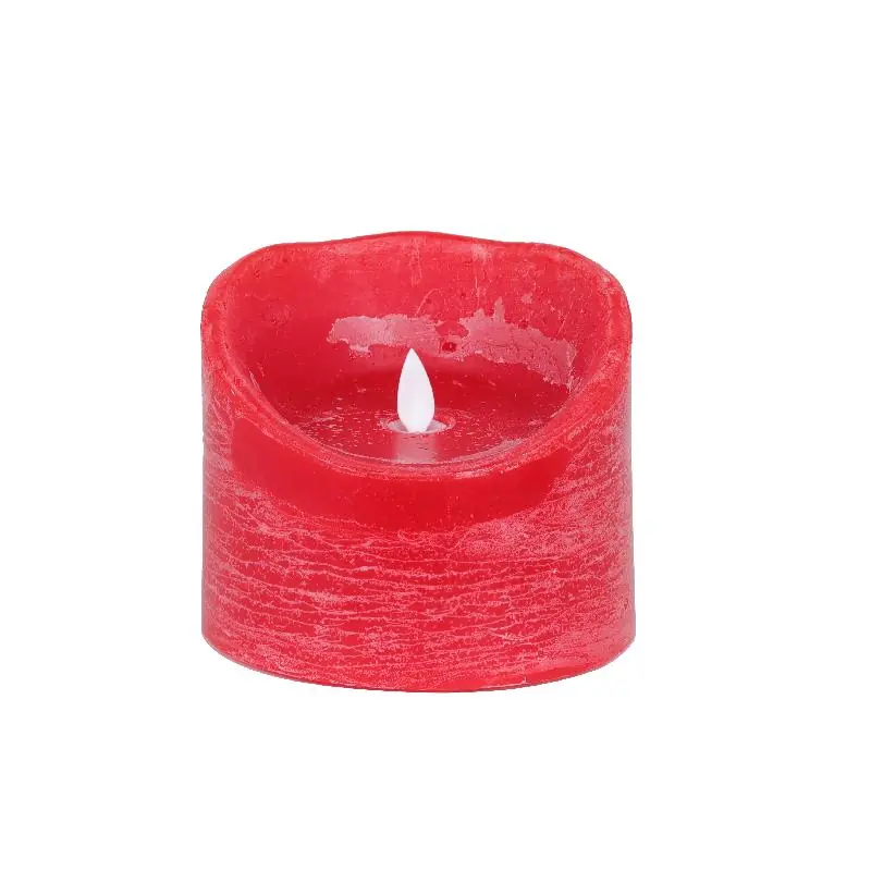 LED Kerze – Rustikale Oberfläche, Bewegliche Flamme, Timer Funktion, XL | PTMD Schnäppchen