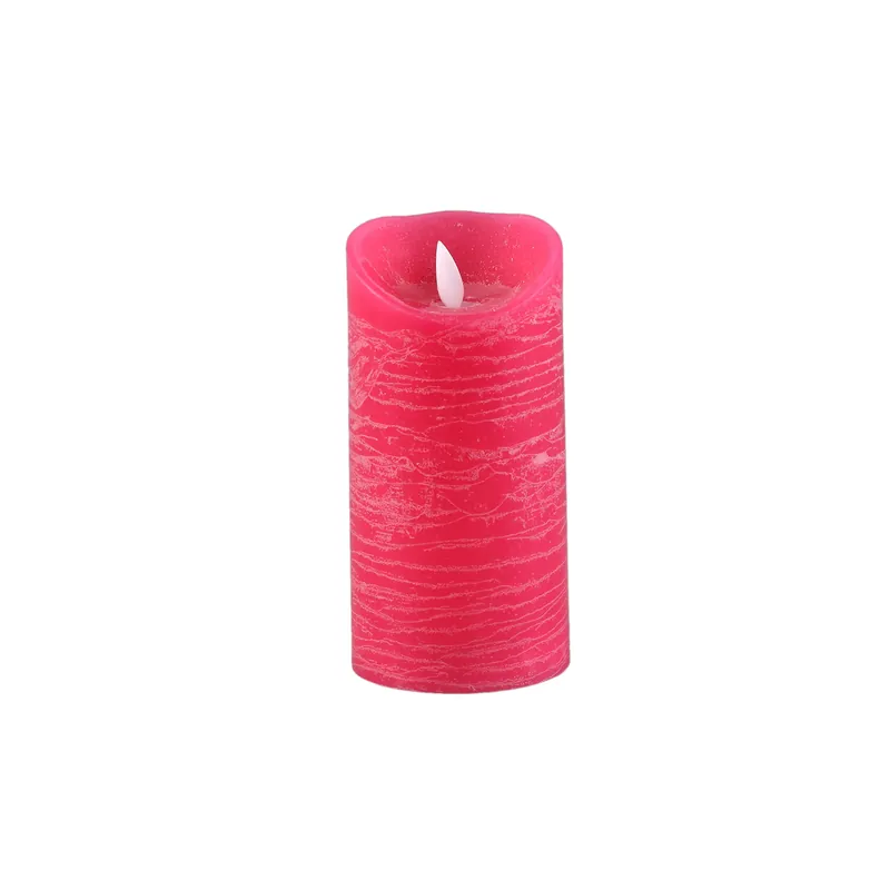 Abverkauf LED Kerze – Heller Rosaton, Bewegliche Flamme, M | PTMD