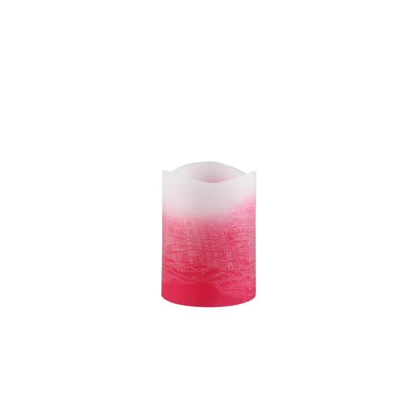 LED Kerze – Ombre Farbeffekt, Rosa Farbe, Flackernde Flamme, S | PTMD Letzte Chance