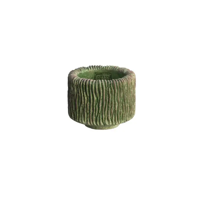 Bestseller Topf – Streifen Design, Zement Material, Runde Form, S - Jacyln | PTMD