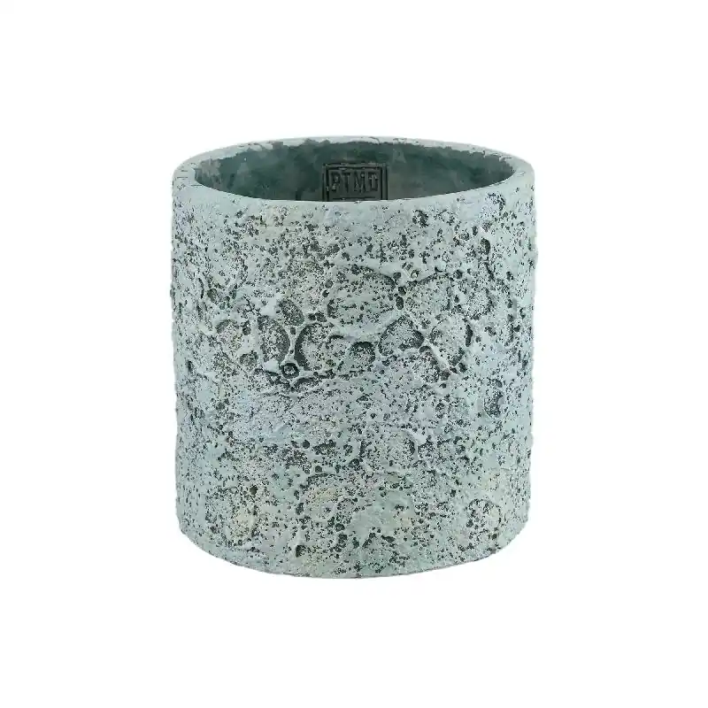Knallerangebot Topf – Raue Oberfläche, Zement Material, Runde Form, Niedrig, L - Darrel | PTMD
