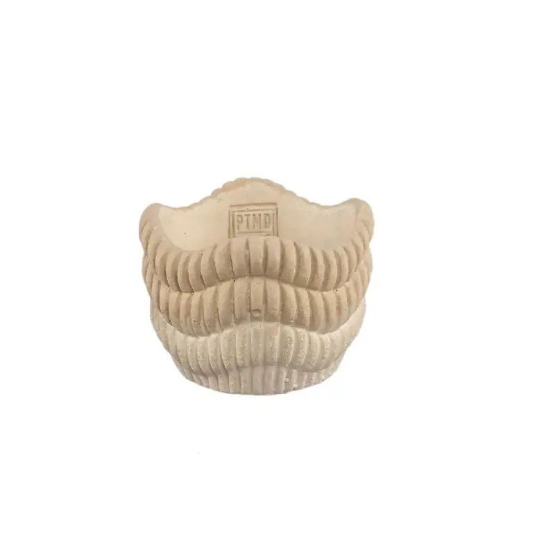 Bestseller Blumentopf - Runder Zement, Rillenmuster, Wellenlinienmuster, Cremefarbe, S – Kiera | PTMD