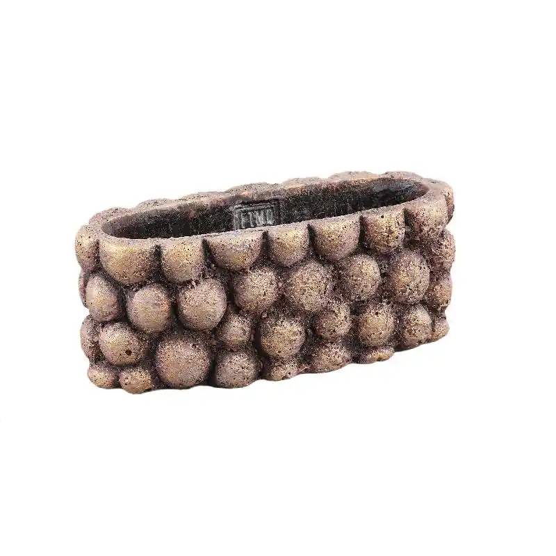 Mega-Angebot Topf – Oval Form, Zementoptik, Kugelstruktur, M - Gen | PTMD