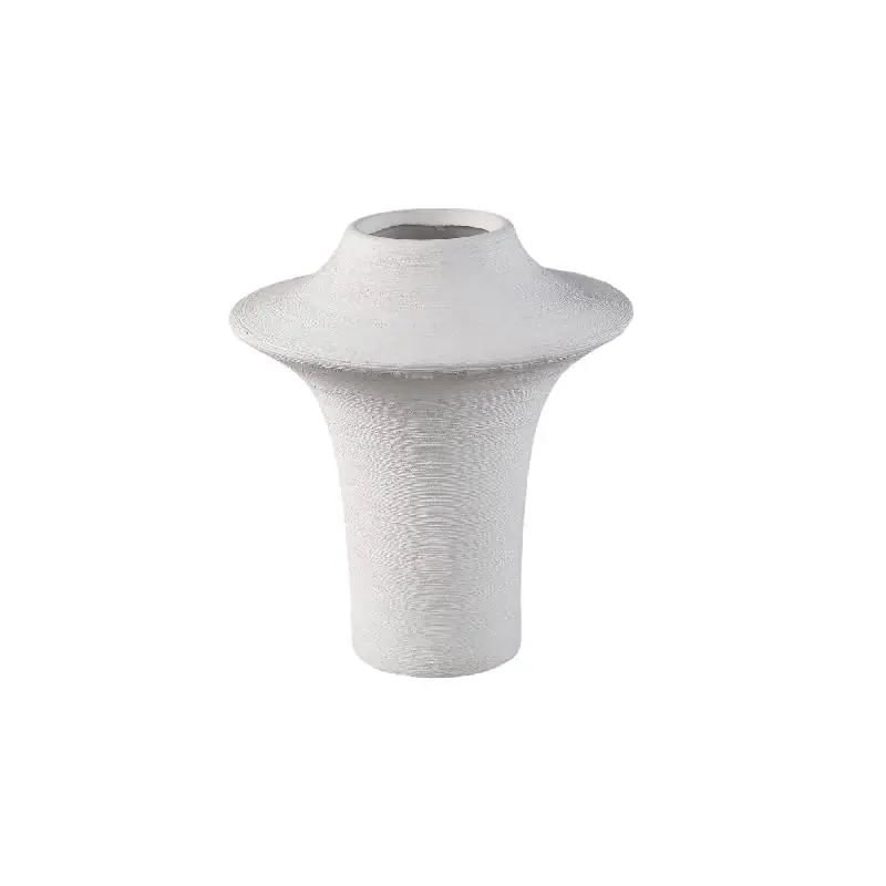 Finale Aktion Vase – Steinzeug Keramik, Ring Design, Weiße Farbe, S – Rinder | PTMD