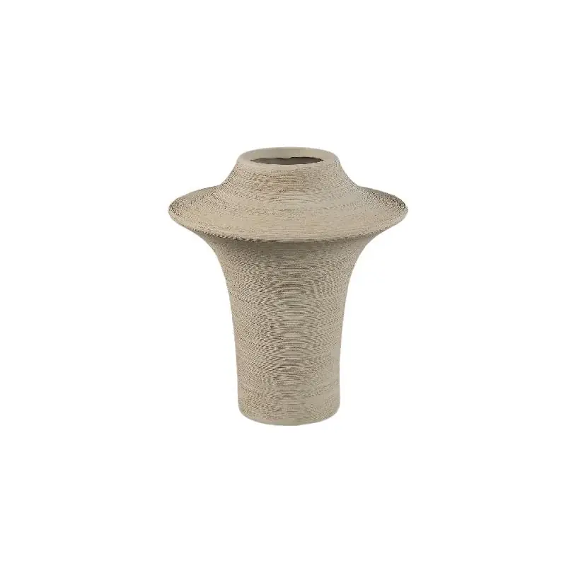 Bestpreis Vase – Steinzeug Keramik, Ring Design, Beige Farbe, S – Rinder | PTMD