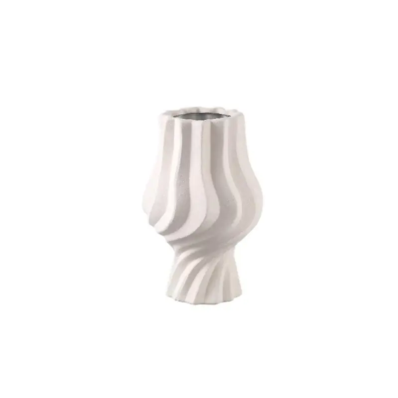 Markenprodukt Topf – Wirbel Design, Keramik Material, Creme Farbe, S – Clair | PTMD