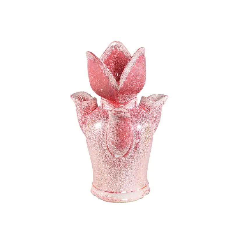 Vase – Tulpenform Design, Keramik Material, Rosa Farbe, M – Brigittee | PTMD Versand Am Gleichen Tag