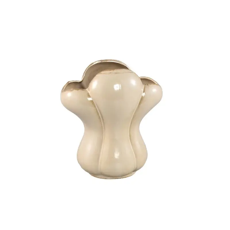 Vase – cremefarbene Gestaltung, französisches Lilienmotiv, keramische Oberfläche, M – Mellie | PTMD Top-Angebot