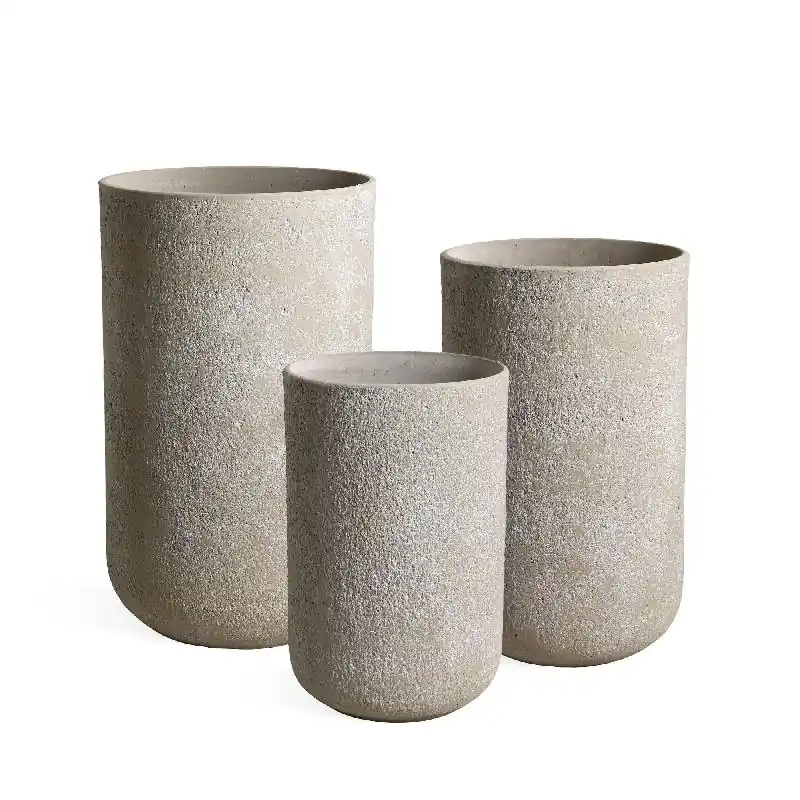 Topf – Runde Form, GRC Material, Creme, Hoch – Deliahe | PTMD Wochenendangebot