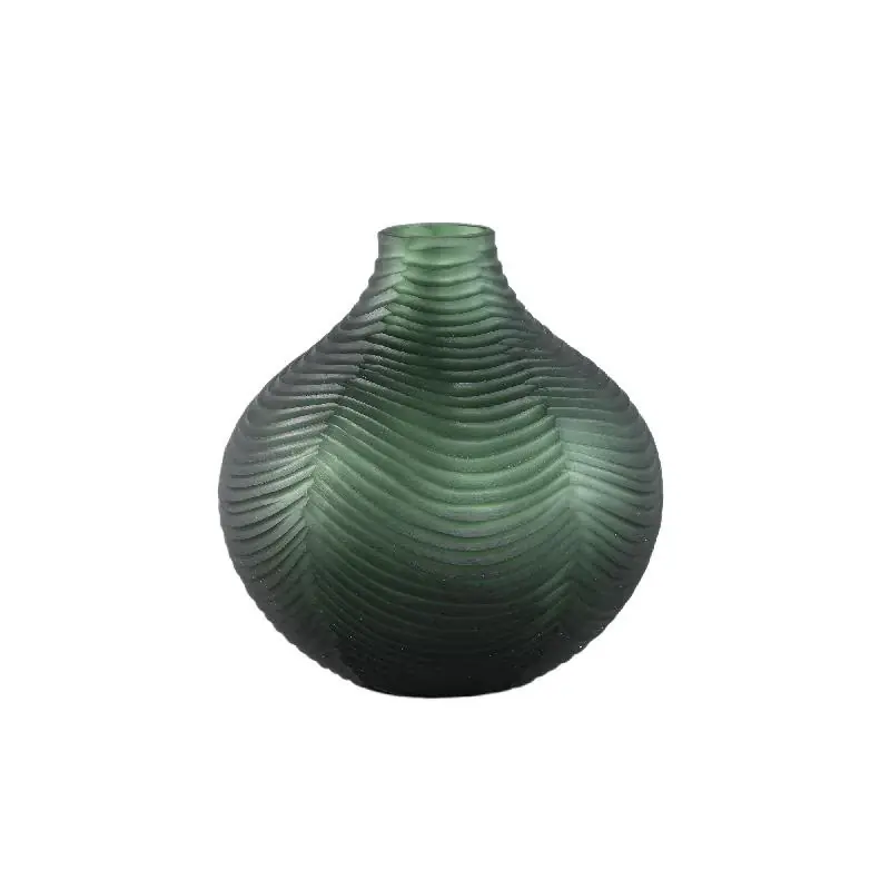 Knallerangebot Vase – Runde Form, Glas Material, Grün – Elichi | PTMD
