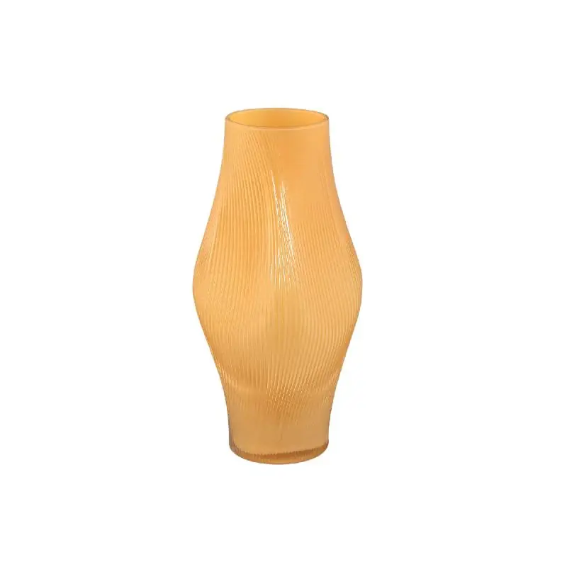 Ausverkauf Vase – Wellen Design, Glas Material, Gelb, L – Caruso | PTMD