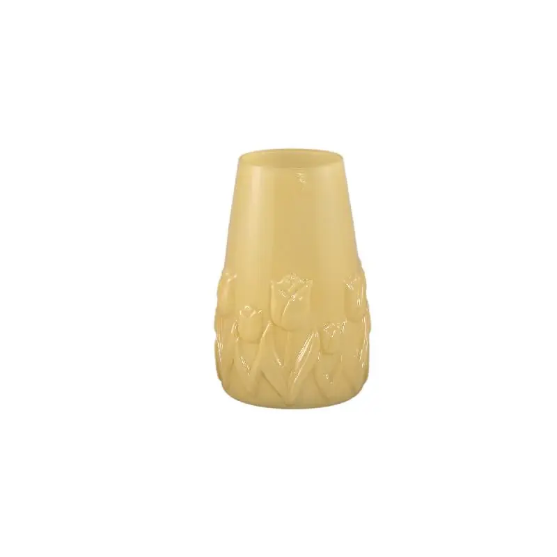 Günstig Vase – Tulpen Design, Runde Form, Glas Material, Creme, S – Beatrize | PTMD