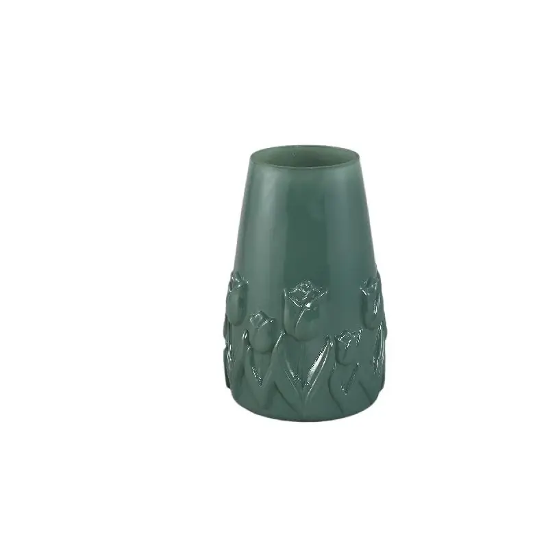Vase – Tulpen Design, Runde Form, Glas Material, Petrolgrün, S – Beatrize | PTMD Garantierte Lieferung