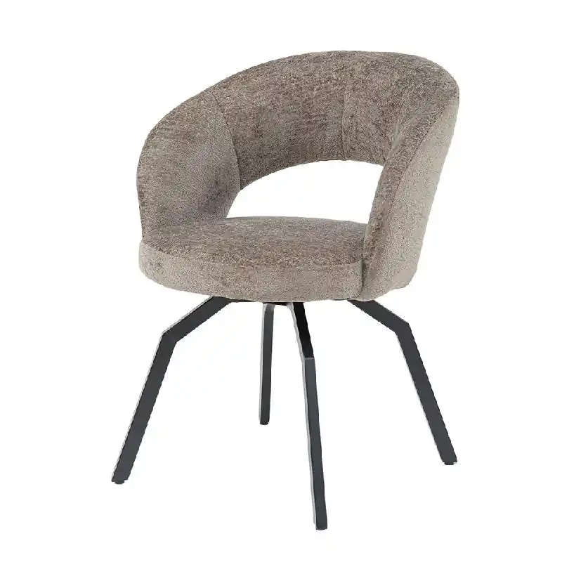 Solange Der Vorrat Reicht Esszimmerstuhl – Mokka Farbton, Symphony Stoff, Modernes Design – Aranea | PTMD