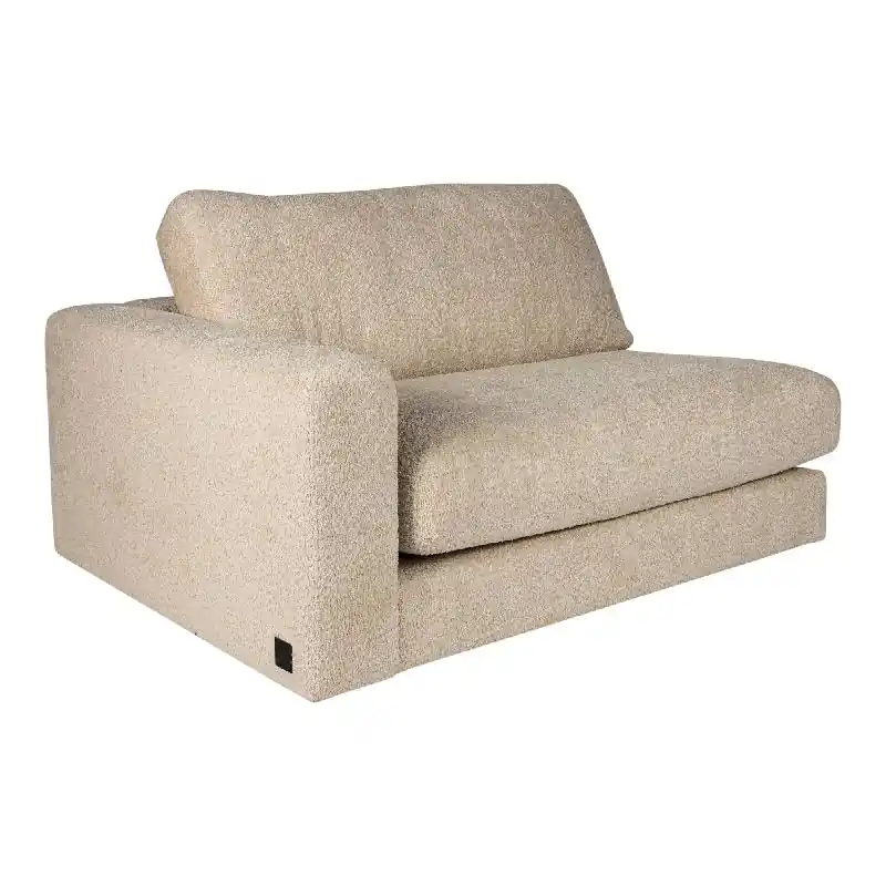 Rabatt Sofa – sandfarbene Oberfläche, Stoff Bezug, linke Armlehne – Nilla | PTMD
