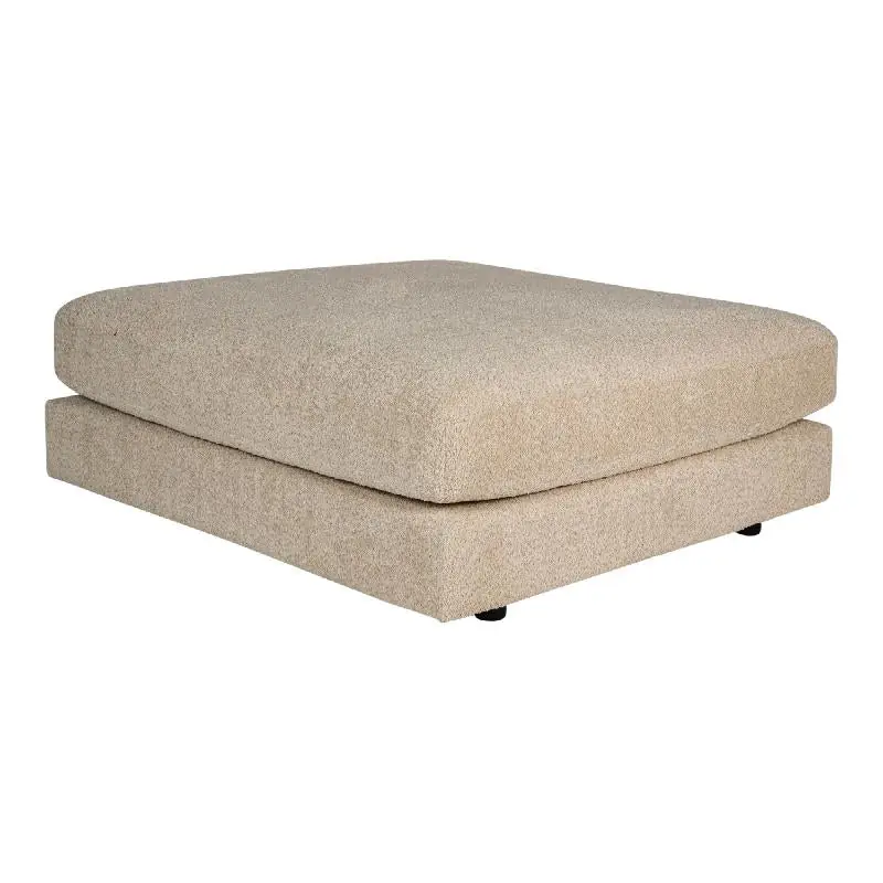 Hocker – sandfarbene Oberfläche, Stoff Bezug, gepolsterte Form – Nilla | PTMD Sonderaktion