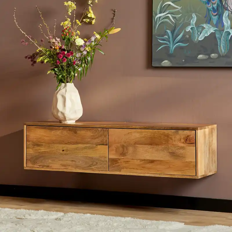 TV-Möbel – Schwebendes Design, Mango Holz, Grifflose Fronten – Vision | Starfurn Must-Have