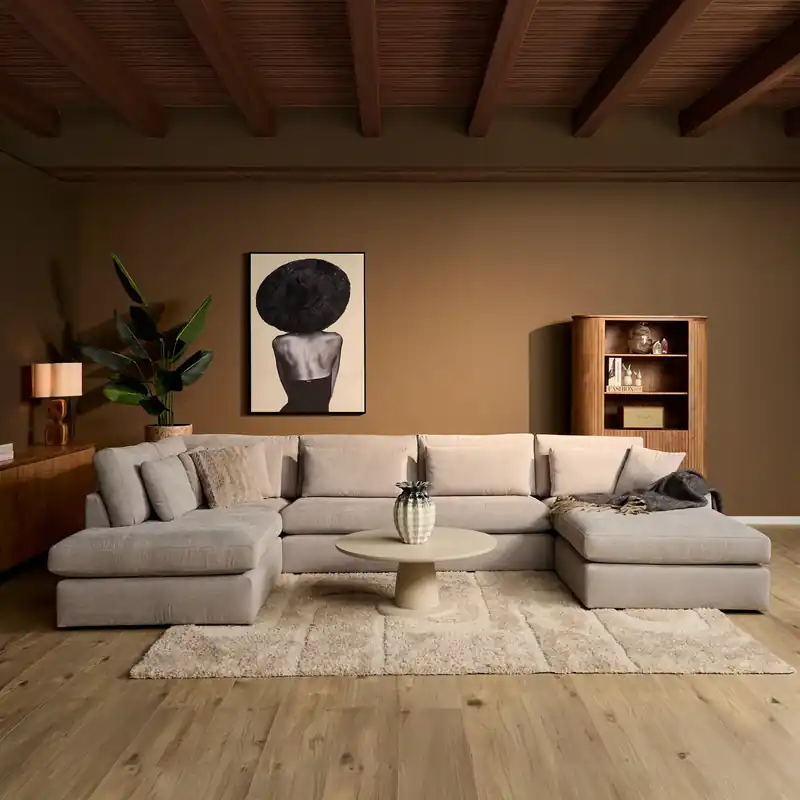 Sofa – U Form, Moderne Linienführung, Stoff Bezug – Jesse | Starfurn Rabatt