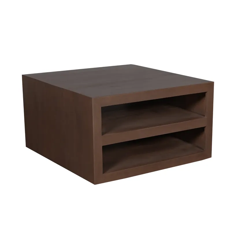 Top-Angebot Couchtisch – Mangoholz Material, Walnussoberfläche, Minimalistisches Design – Brussel | Starfurn