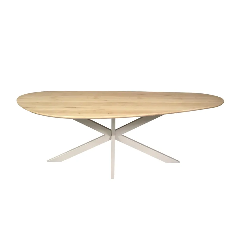 Esszimmertisch - Eichenplatte Natur, Matrix Gestell, Sand Metall, 180 cm – Cloud | Starfurn Neue Kollektion