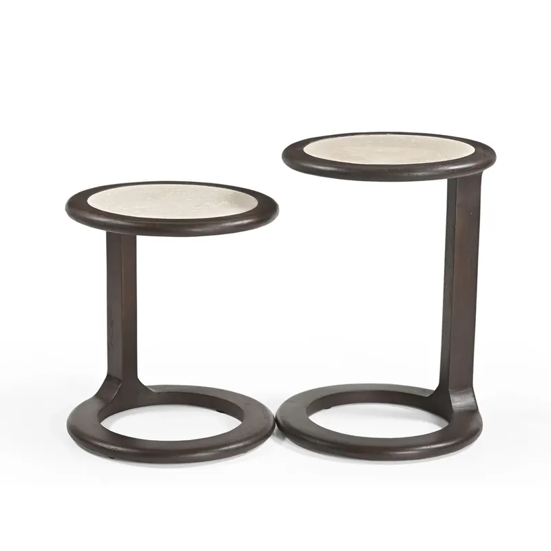 Beistelltisch – Modernes Design, Braunton, Mangoholz und Travertin – Vinn | Starfurn Direkt Vom Hersteller