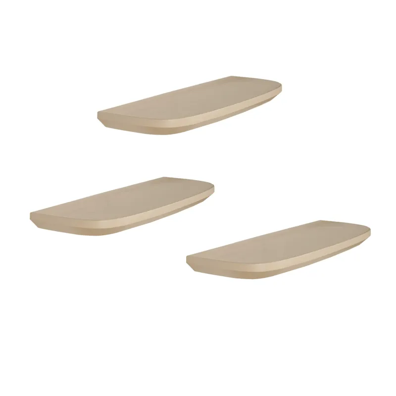Zertifiziert Wandregal – Mangoholz, Sandoptik, 3er-Set – Gusta | Starfurn