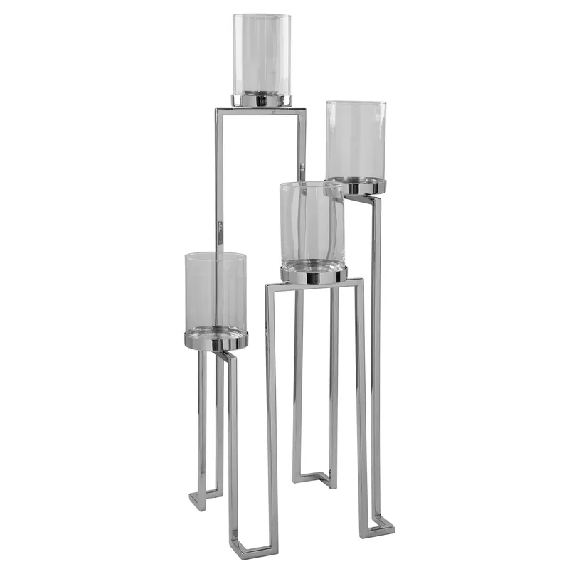 Zertifiziert Kerzenhalter – Geometrisches Design, Hochformat, Glaseinsatz - GRANT | Fink Living