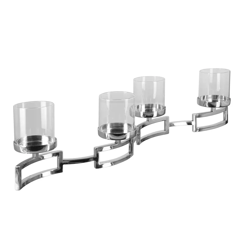 Neu Kerzenhalter – Rauchglas, Geometrische Form, Modernes Design - HOMMAGE | Fink Living