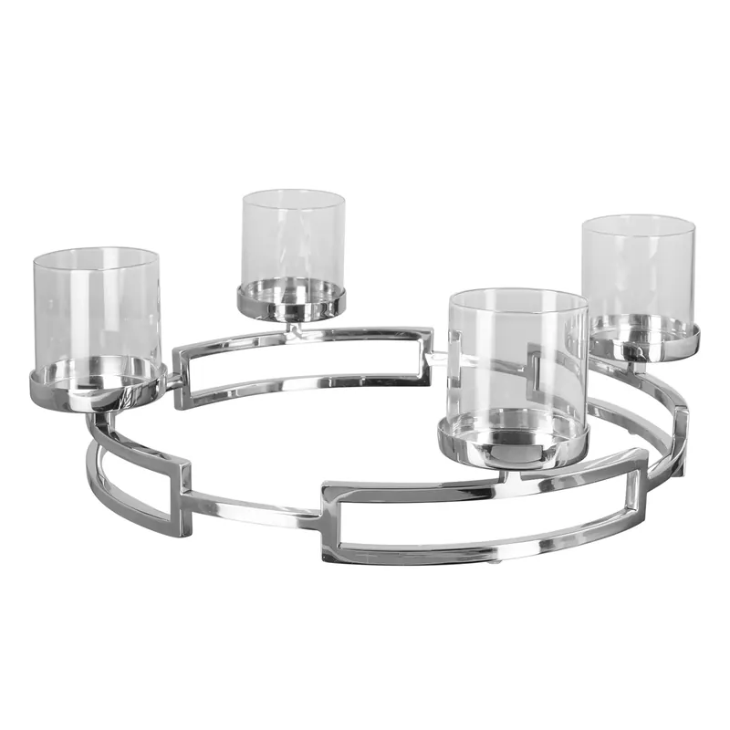 Jetzt Kaufen Kerzenhalter – Skulpturales Design, Glaseinsatz, Hochglanzfinish - HOMMAGE | Fink Living