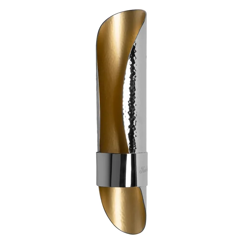 Wandleuchter – Gehämmertes Metall, Gold innen, Silber Glanz - Musette | Fink Living Aktuell