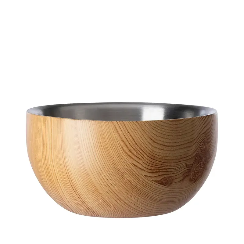 Bestpreis Schale – Holzdekor, Matte Fläche, Doppelte Wand - Timber | Fink Living