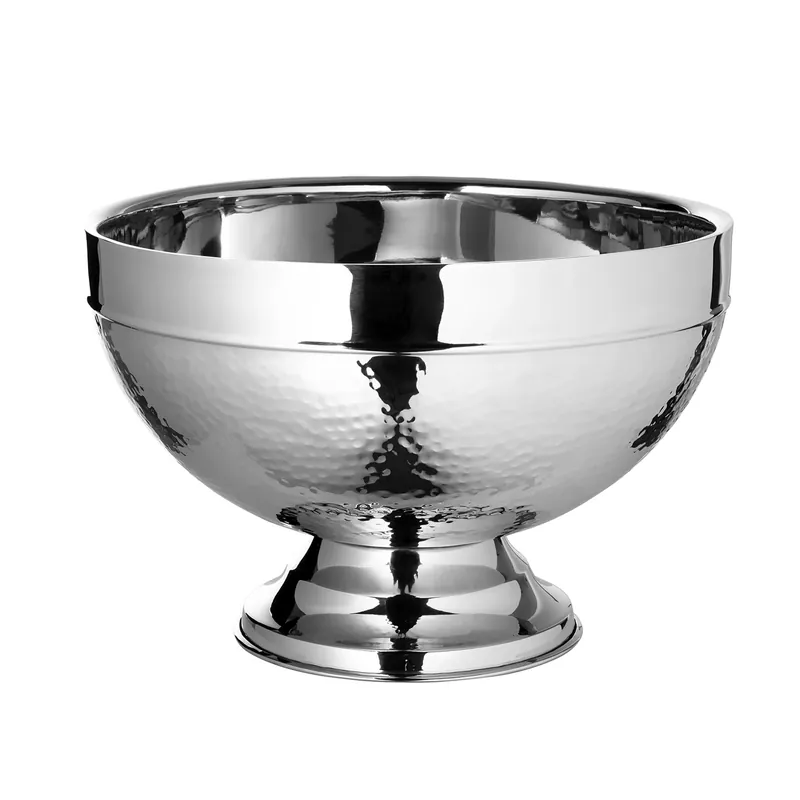 Letzte Chance Bowle-Schüssel – Doppelwandig, Glattes Edelstahl, Outdoorgeeignet - Nassau | Fink Living
