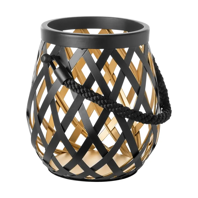 Lantern – Geflechtoptik, Metalllook, Modern - Otis | Fink Living Super-Preis