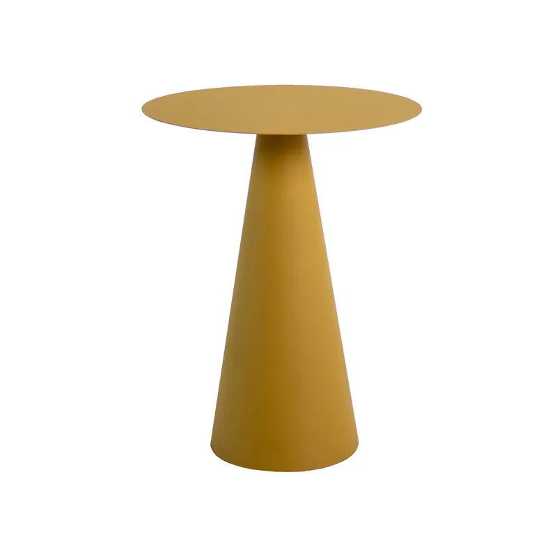 Beistelltisch – Ockergelbes Metall, Modernes Design, Runde Form - Vic | Kick Collection Schneller Versand