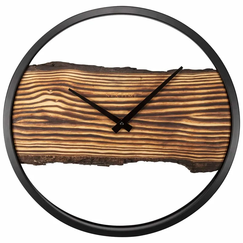 Wanduhr – Lautloses Uhrwerk, Massivholz, Metallrahmen - Forest | NeXtime Top-Angebot