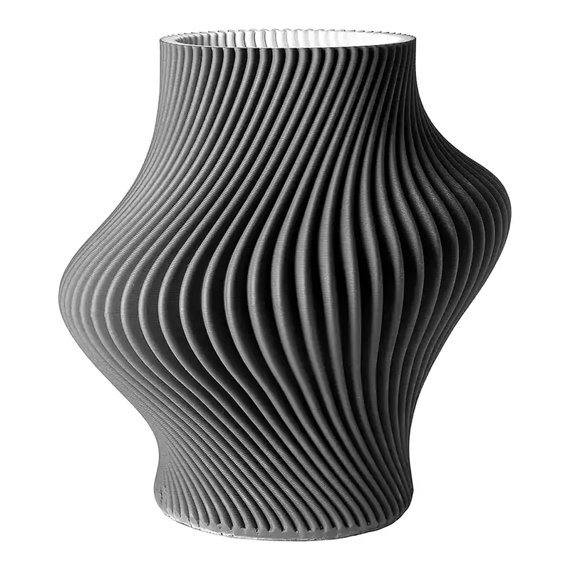 Saisonangebot Vase – Schwarzes Porzellan, Strukturierte Fläche, Markante Form - Gira | Fink Living