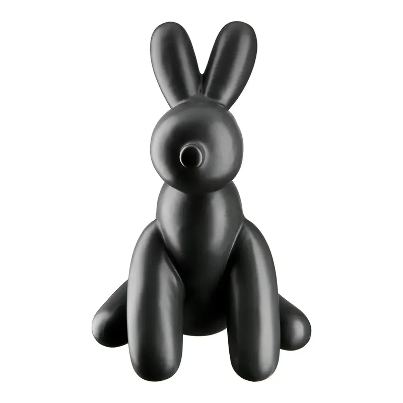 Top-Preis Figur – Schwarze Keramik, Matte Oberfläche, Ballonhund Form, 25cm Höhe - Lotte | Gilde
